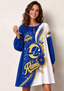 Women's Los Angeles Rams Floral Long Sleeve Game Day Mini Dress