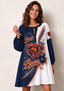 Women's Chicago Bears Floral Long Sleeve Game Day Mini Dress