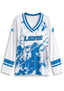 Women's Detroit Lions Graphic V Neck Long Sleeve Shirt