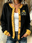 Women'S Casual Football Print Knitted Cardigan Top