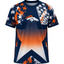 Denver Broncos Patriotic Star Gradient All‑Over Print Men's NFL Fan Short‑Sleeve T‑Shirt