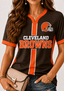 Women Cleveland Browns Football Game‑Day V‑Neck T‑Shirt