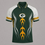 Green Bay Packers Graphic Raglan Polo Shirt