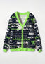 Seattle Seahawks Grunge Splash‑Ink All‑Over Print Lightweight Cardigan