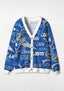 Detroit Lions Vintage Poster‑Collage Helmet & Mascot All‑Over Print Lightweight Cardigan