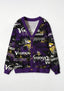 Minnesota Vikings Splatter‑Paint Grunge Mascot All‑Over Print Lightweight Cardigan