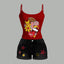 Kansas City Chiefs X Pokémon Bodysuit & Stretch Black Denim Shorts Two-Piece Set