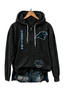 Carolina Panthers Women Heart Football Graphic Zip Up Hoodie
