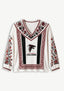 Atlanta Falcons Floral Printed V-Neck Long Sleeve Shirt