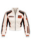 Women's Cincinnati Bengals Cropped Zip Up Track Jacket