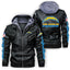 Los Angeles Chargers PU Faux Leather Hooded Jacket