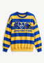 Women's Peace Love Los Angeles Rams Striped Crewneck Sweatshirt