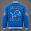 Unisex Detroit Lions Logo Printed Varsity Jacket