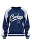 Women's Dallas Cowboys Crewneck Sweatshirt & Flared Pants 2 Piece Set