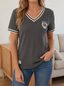 Women's Stadium Football Fan Helmet Shield Printed Waffle Knit Top