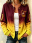Women'S Casual Football Plant Knitted Cardigan Top
