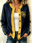 Women'S Casual Football Plant Knitted Cardigan Top