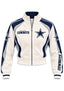 Women's Dallas Cowboys Cropped Zip Up Track Jacket
