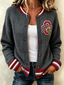 Women's Football Printed Knitted Cardigan