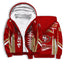 San Francisco 49ers Fleece Lined Zip Up Football Fan Hooded Jacket
