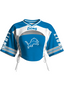 Detroit Lions Women Lace Up Cutout Crop NFL Jersey
