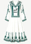 Philadelphia Eagles Green Ethnic Floral Border Game‑Day Midi Dress