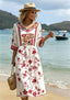 San Francisco 49ers Boho Floral Beach Maxi Dress