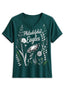 Women's Philadelphia Eagles Wildflower Graphic V-Neck Raglan Rolled T-Shirt