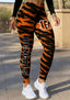 Cincinnati Bengals Tiger Striped Workout Leggings For Lady