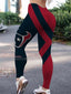 Houston Texans Team Print Workout Leggings For Lady