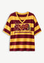 Women's Peace Love Washington Commanders Football Striped V Neck T-Shirt