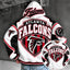 Atlanta Falcons Retro Varsity Color Block Back Print Pullover Hoodie