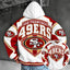 San Francisco 49ers Retro Varsity Color Block Back Print Pullover Hoodie