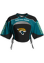 Jacksonville Jaguars Women Lace Up Cutout Crop NFL Jersey