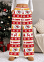 Womens Kansas City Chiefs Christmas Wide Leg Pants