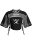 Las Vegas Raiders Women Lace Up Cutout Crop NFL Jersey