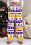 Womens Minnesota Vikings Christmas Wide Leg Pants
