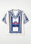 Chicago Cubs World Series Cityscape Boho Floral V-Neck Blouse