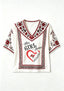 This Girl Loves Tampa Bay Buccaneers Boho Floral V-Neck Blouse