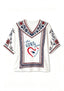 This Girl Loves New England Patriots Boho Floral V-Neck Blouse