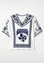 Boho Floral Dallas Cowboys Nation Texas Map V-Neck Blouse