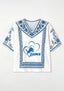 Boho Floral Detroit Lions Double Heart V-Neck Blouse