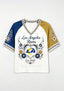 Floral Los Angeles Rams Heart V-Neck T Shirt