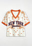 New York Yankees Vintage Floral Print V-Neck Blouse