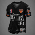 NY Knicks 1946 Distressed V-Neck T-Shirt