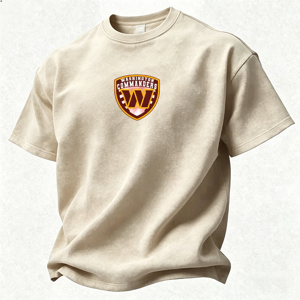Washington Commanders Printed Unisex 100% Pure Cotton Washed T-Shirt