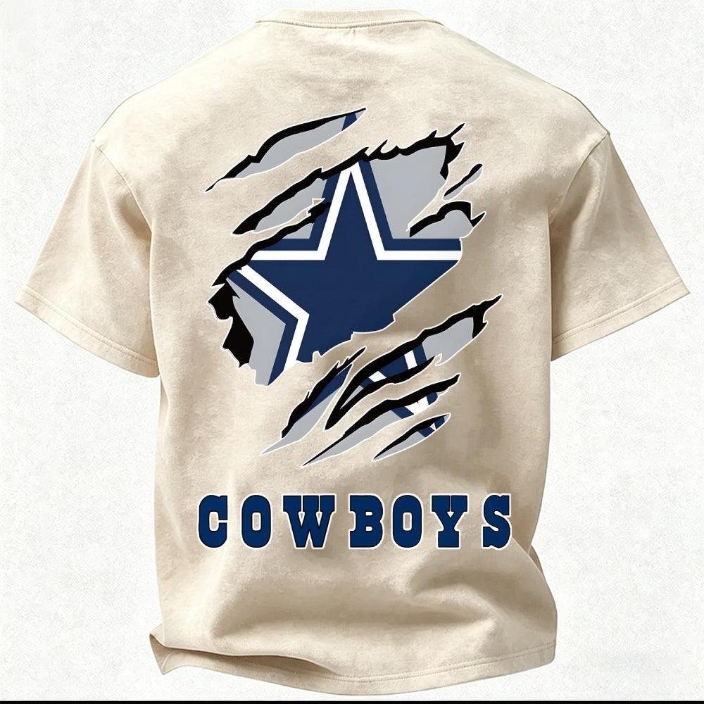 Dallas Cowboys Printed Unisex 100% Pure Cotton Washed T-Shirt