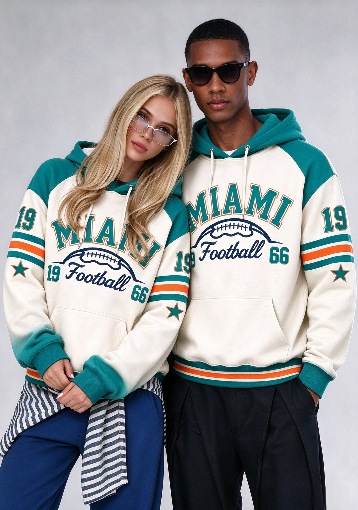 Miami Dolphins Retro Helmet Est 1966 Game Day Hoodie
