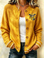 Women's Football Fans Printed Knitted Cardigan Top