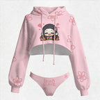 "Demon Slayer" Women's Hooded Thicken Suit Set